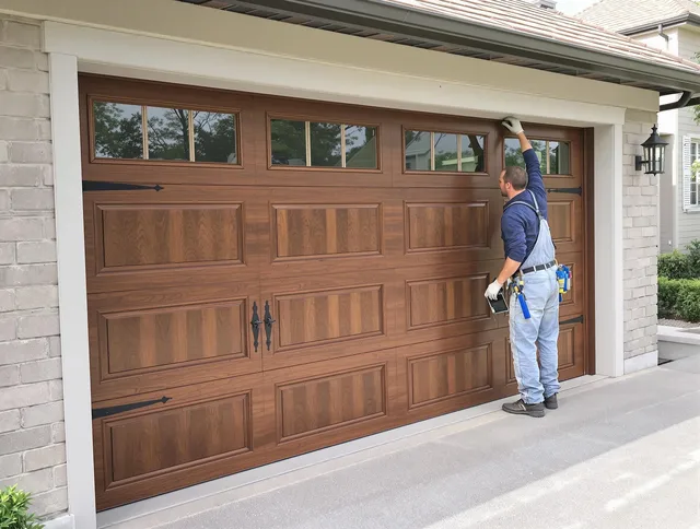 Custom garage door showcase by Lake Elsinore Garage Door Repair in Lake Elsinore