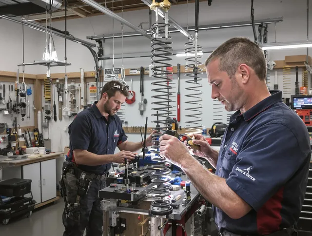 Garage door spring repair service by Lake Elsinore Garage Door Repair in Lake Elsinore